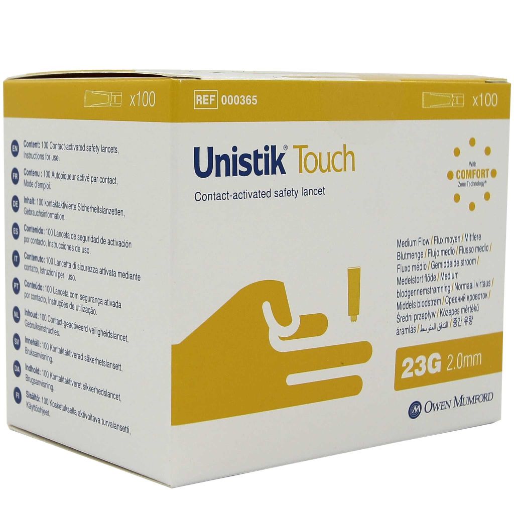 Unistik 即棄安全型採血針(輕觸式) 23Gx2.0毫米