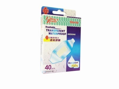 理的透明防水膠布2.5x5.6厘米40片裝 (4172)