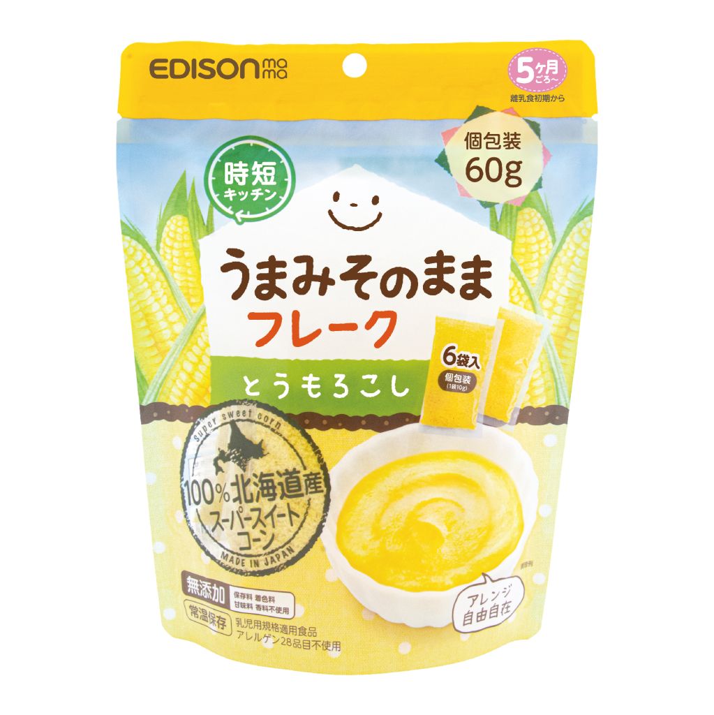 EDISONmama 香甜粟米糊 60g (5M+) (內含6個獨立包裝)