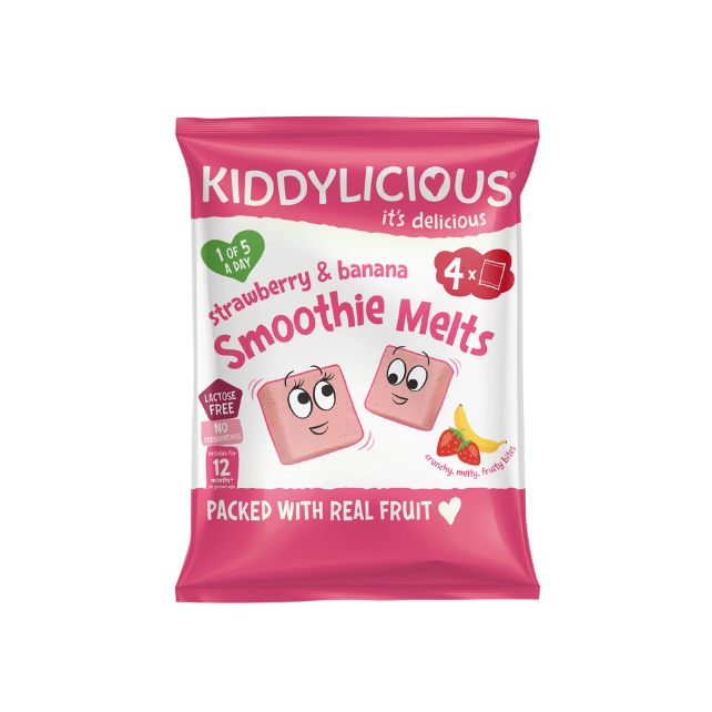 Kiddylicious Smoothie泡泡餅 -士多啤梨 &香蕉 4包 x 6g