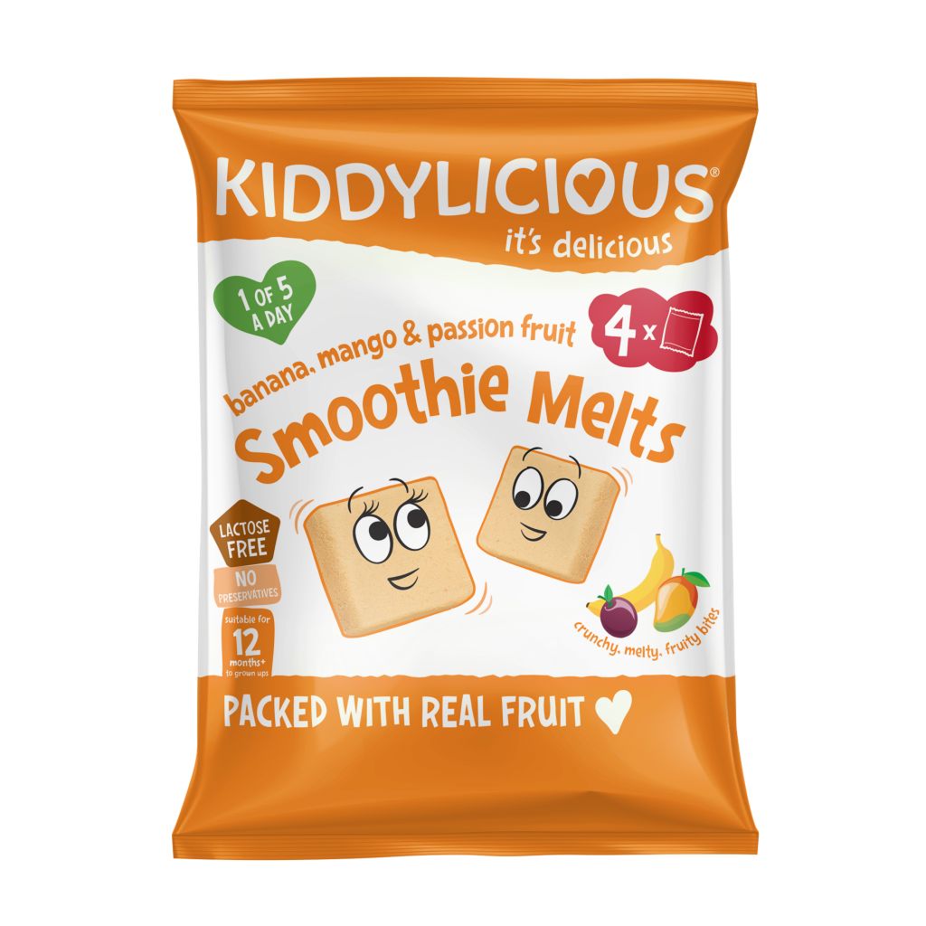 Kiddylicious Smoothie泡泡餅 - 香蕉,芒果&百香果4包 x 6g