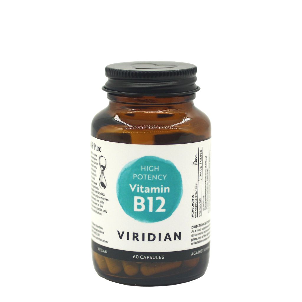 Viridian 維他命B12 (高效能）植物膠囊, 1000微克 (60粒/樽)