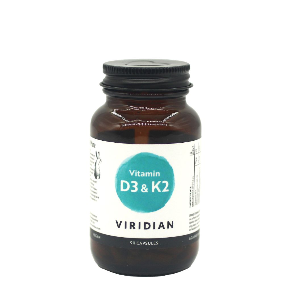 Viridian 維他命D3和K2 植物膠囊 (90粒/樽)