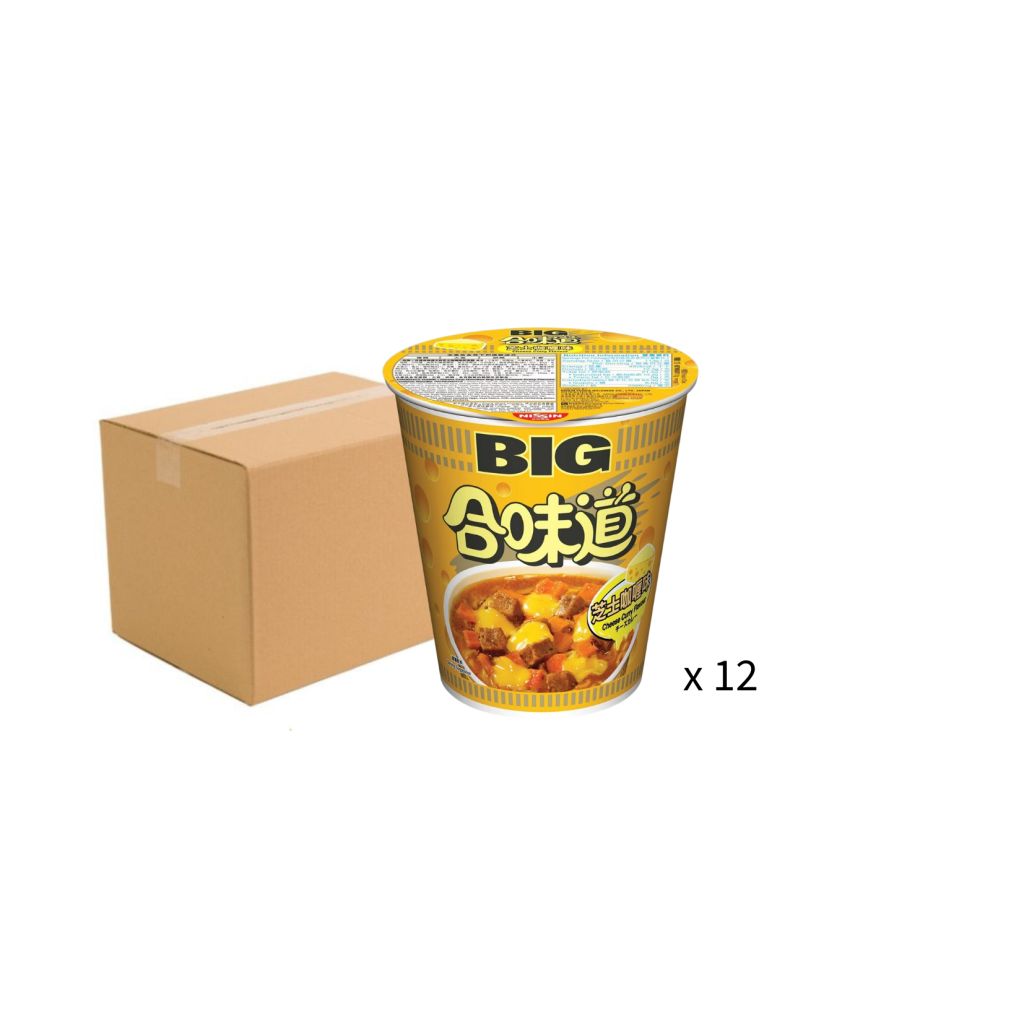 日清合味道芝士咖喱味大杯麵113g -原箱12杯
