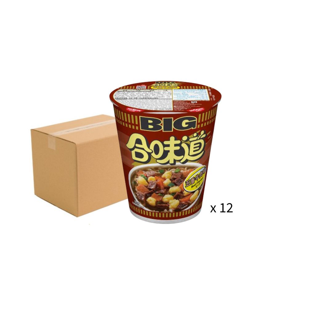 日清合味道五香牛肉味大杯麵100g -原箱12杯
