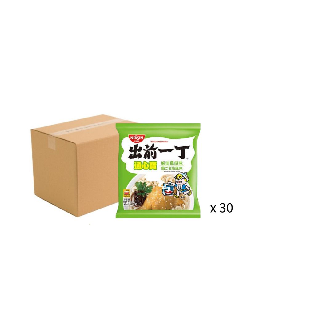 出前一丁麻油雞湯味味通心寶90g - 原箱30包