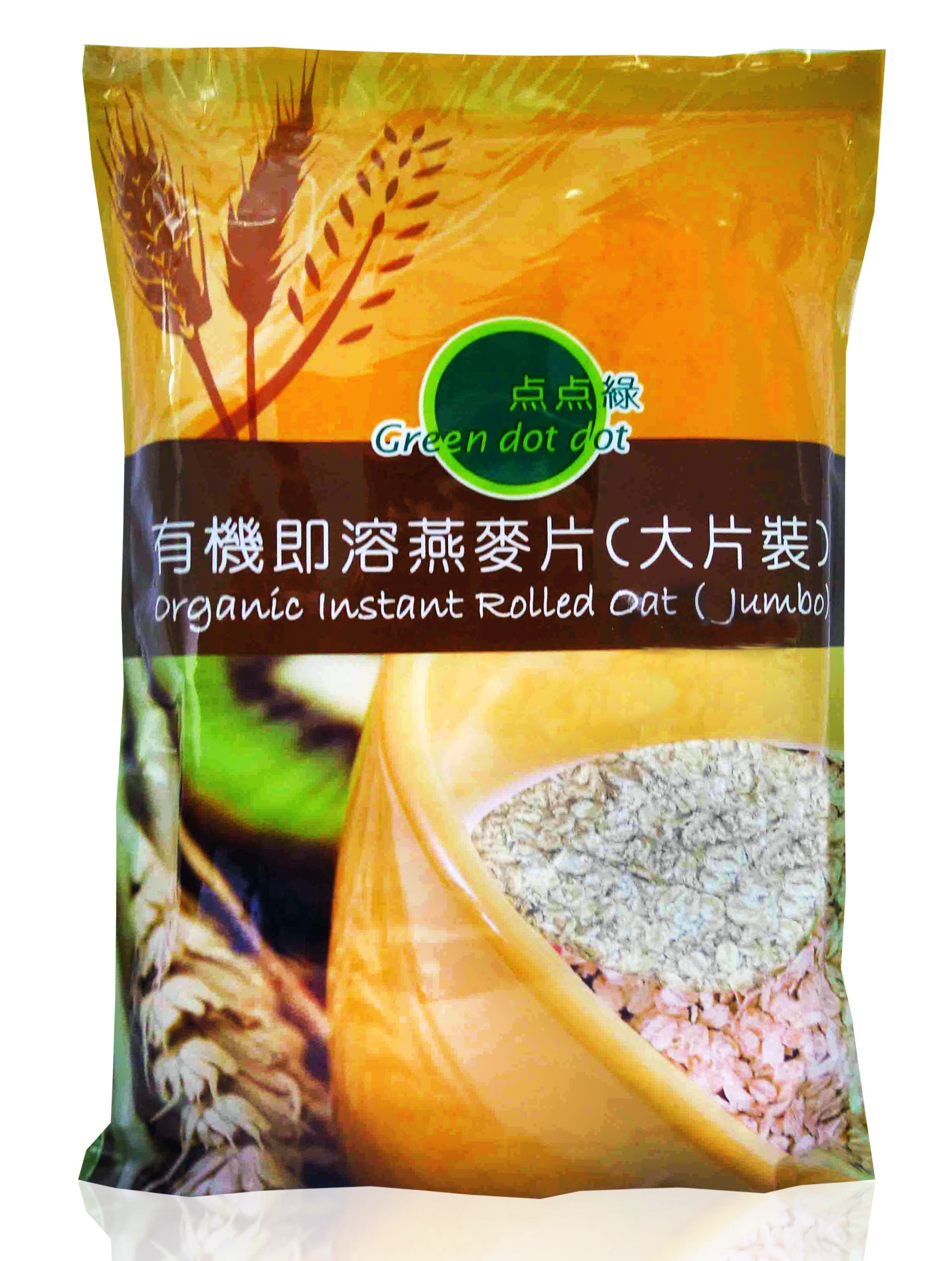 點點綠有機即溶燕麥片(大片裝) 500g