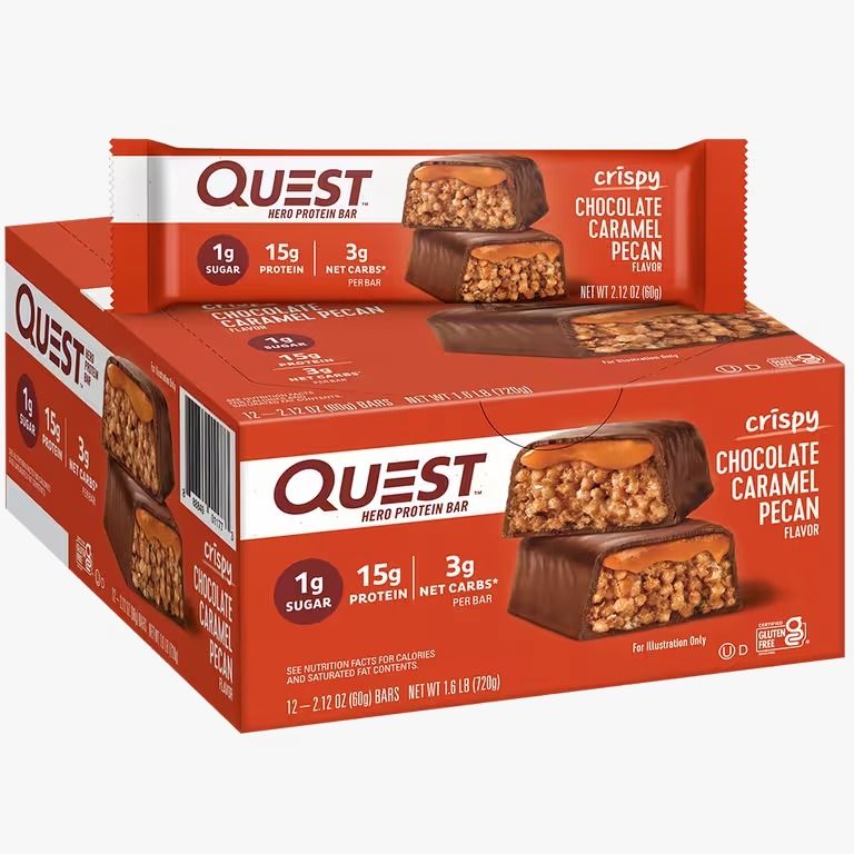 Quest Hero 蛋白棒 - 朱古力焦糖核桃味 60g x 12pcs
