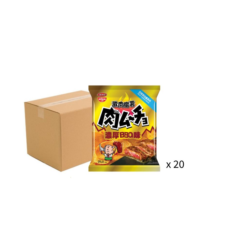 日清湖池屋激辣魔薯燒烤味薯片55g -原箱20包