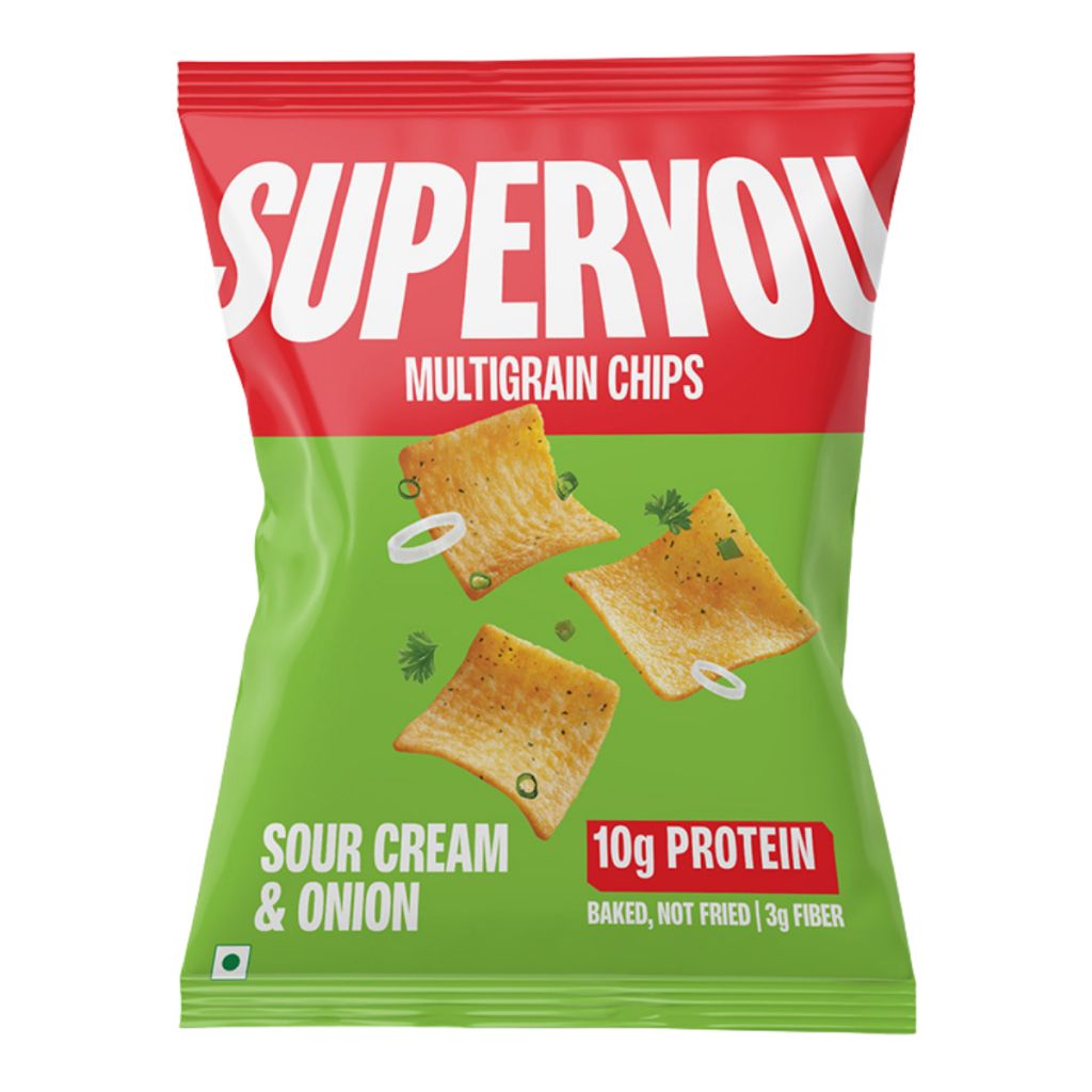 SuperYou 多穀物高蛋白質脆片 40g - 酸奶油洋蔥味