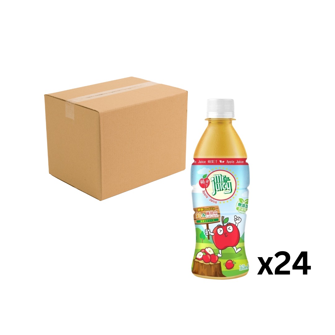 菓汁先生富士蘋果汁飲品 360ml x 24 原箱(包裝隨機發送)
