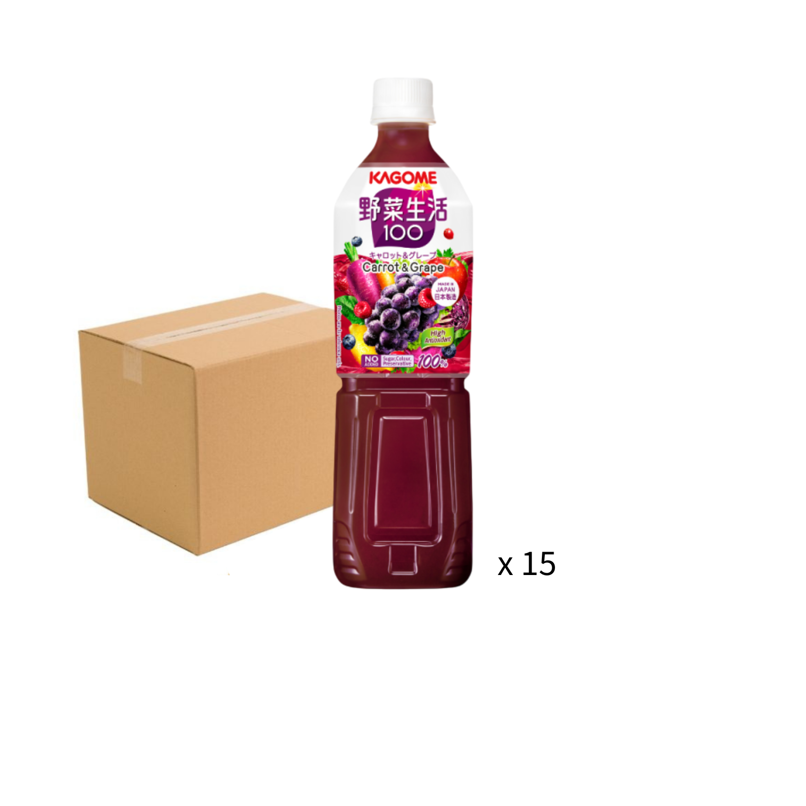 Kagome 提子蔬果汁720ml - 原箱15支