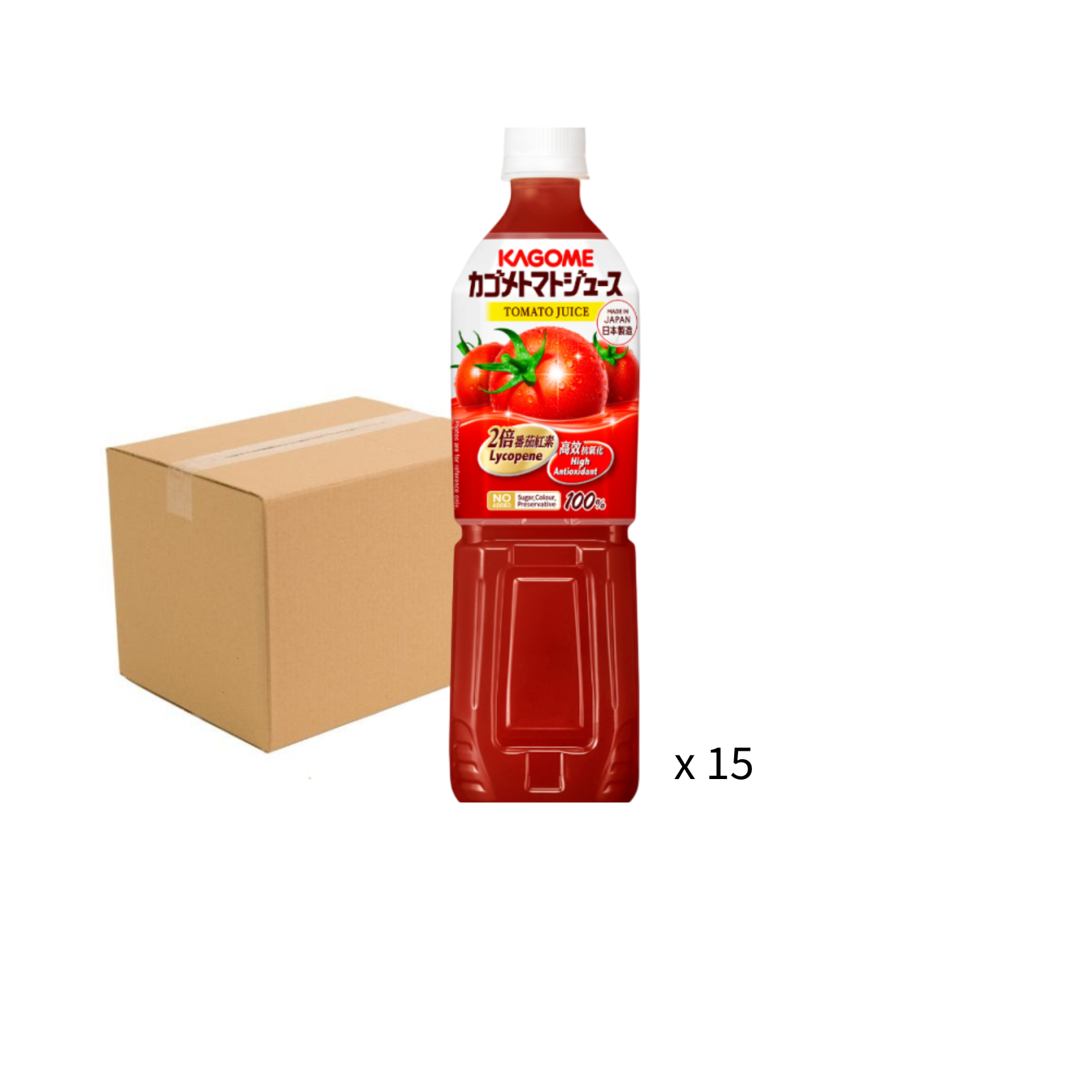 Kagome 100% 純正番茄汁720ml - 原箱15支