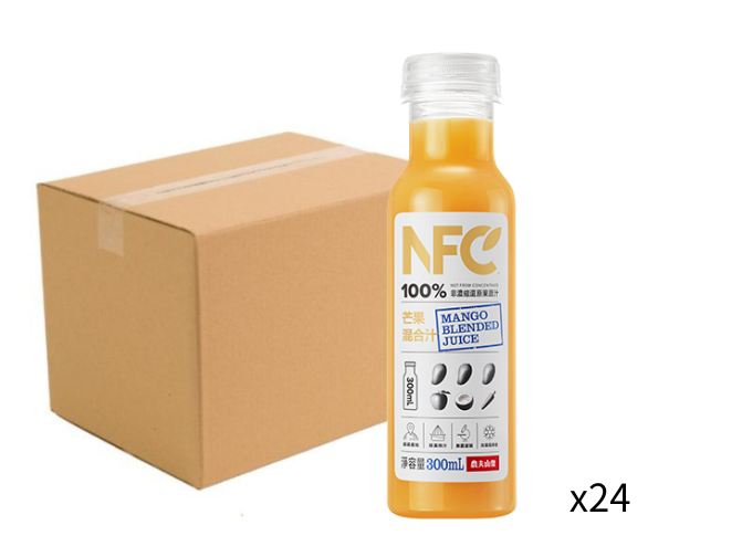農夫山泉100% NFC 鮮果榨芒果混合汁 300ml-原箱24支