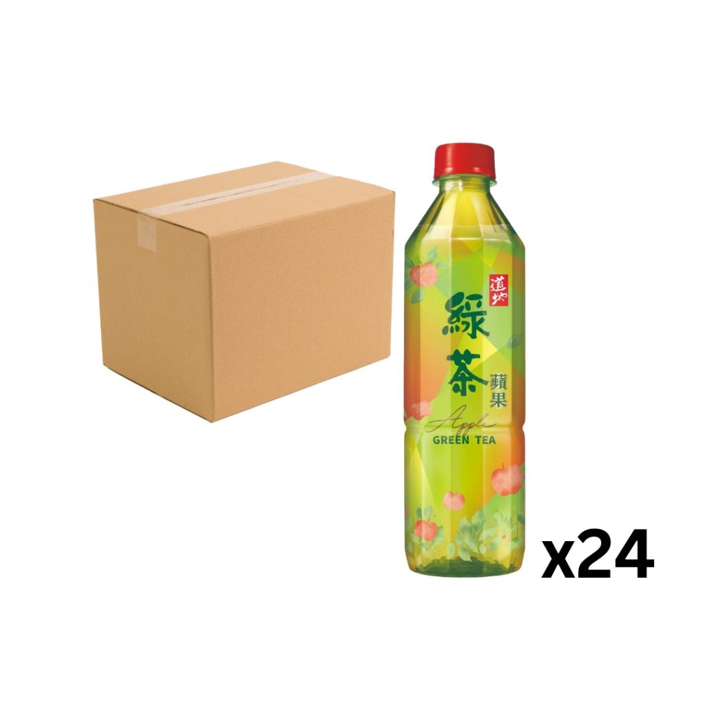 道地蘋果綠茶500ml-原箱24支
