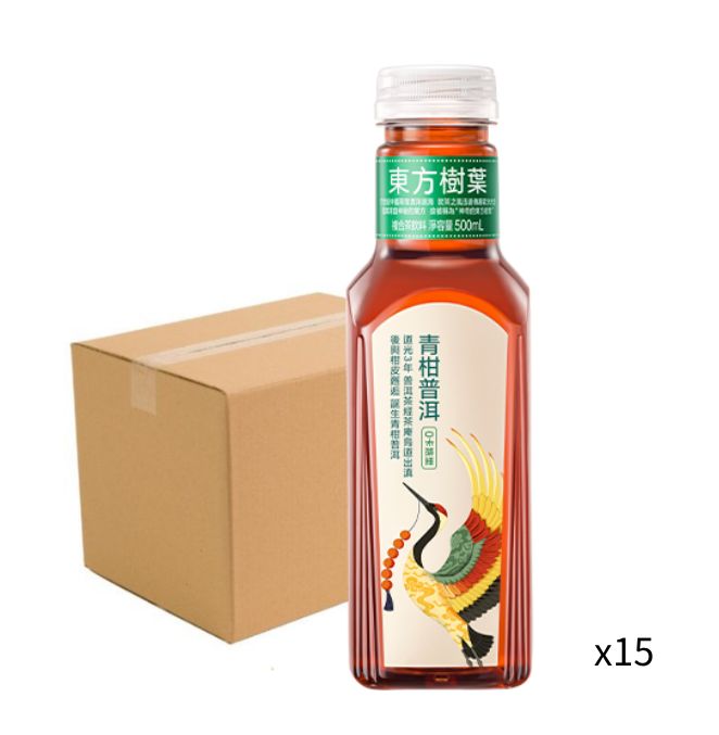 東方樹葉 青柑普洱復合茶飲料 500ml-原箱15支