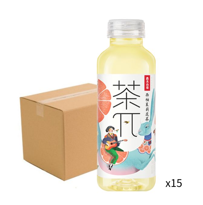 茶π 西柚茉莉花茶果味茶飲料 500ml-原箱15支