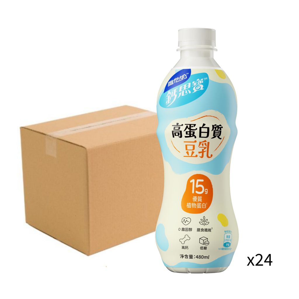 維他奶鈣思寶15克高蛋白質豆乳480毫升（原箱24支）