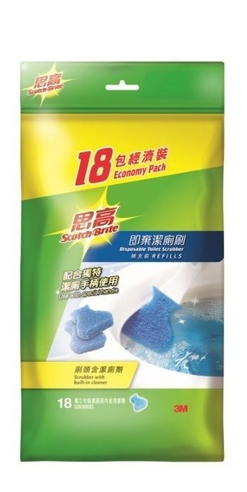3M 即棄潔廁刷 - 補充裝 (18 個)