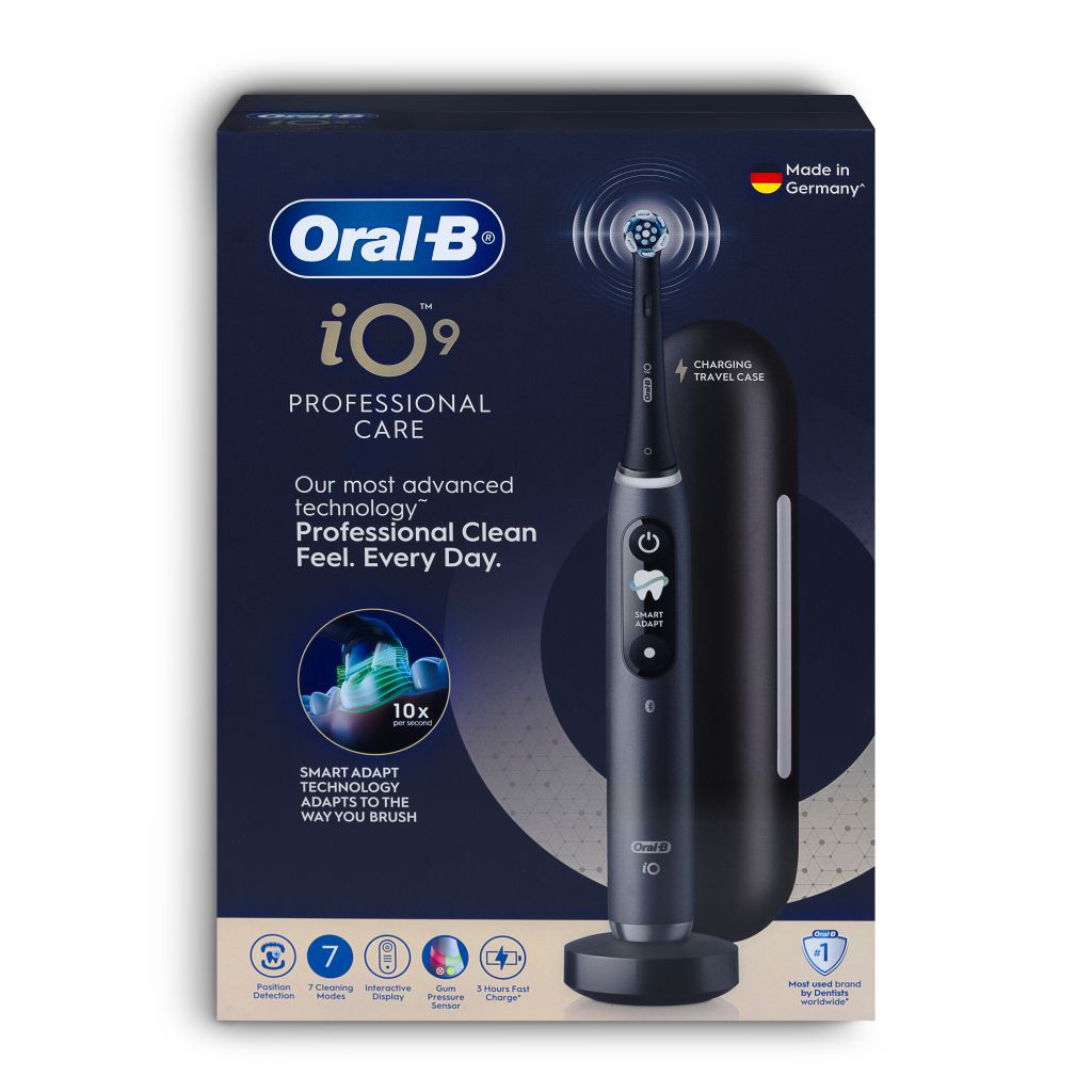 Oral-B iO Series 9 充電電動牙連4刷頭套裝-經典黑